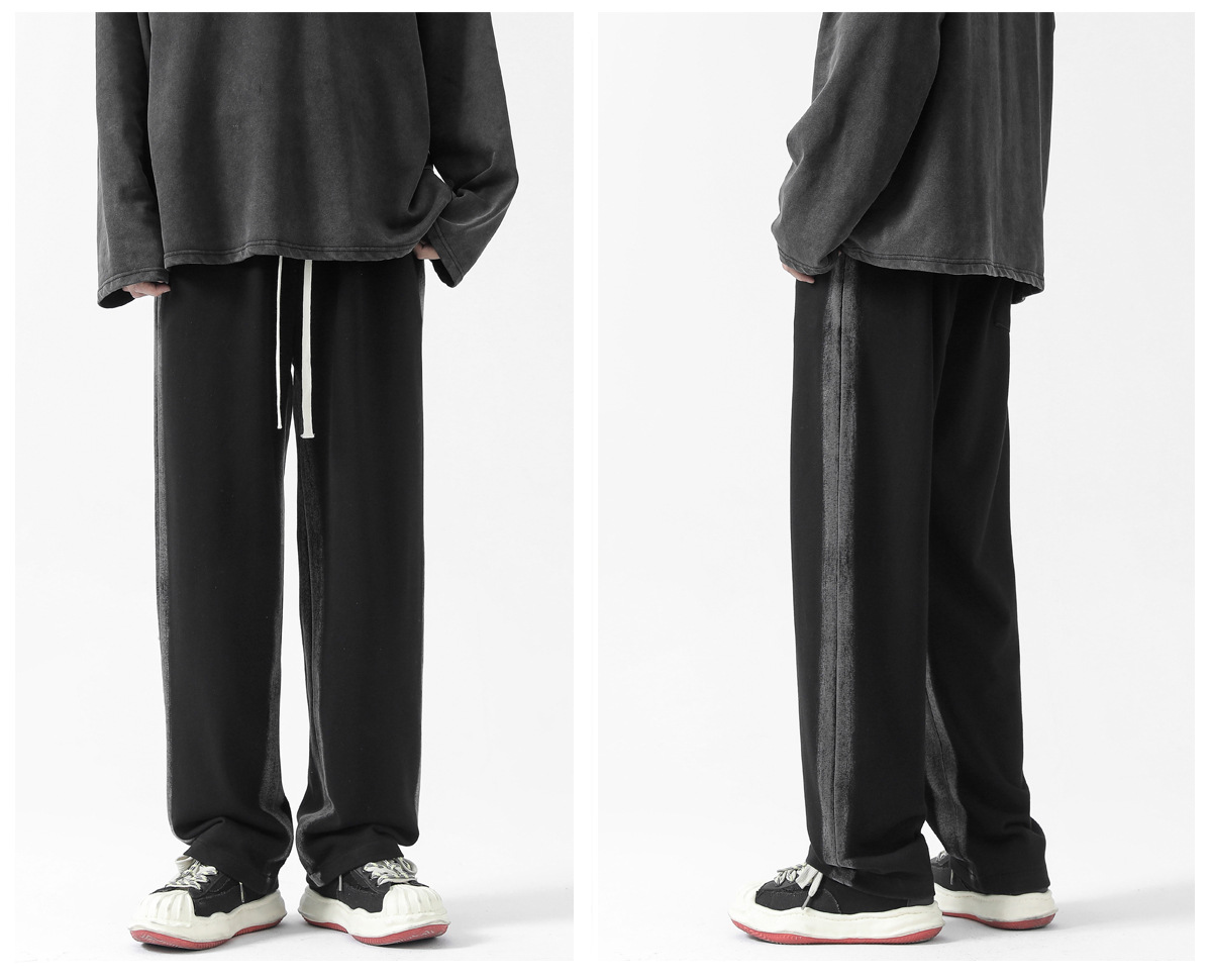 Pantalon de jogging homme décontracté coupe ample droite_voghion.com