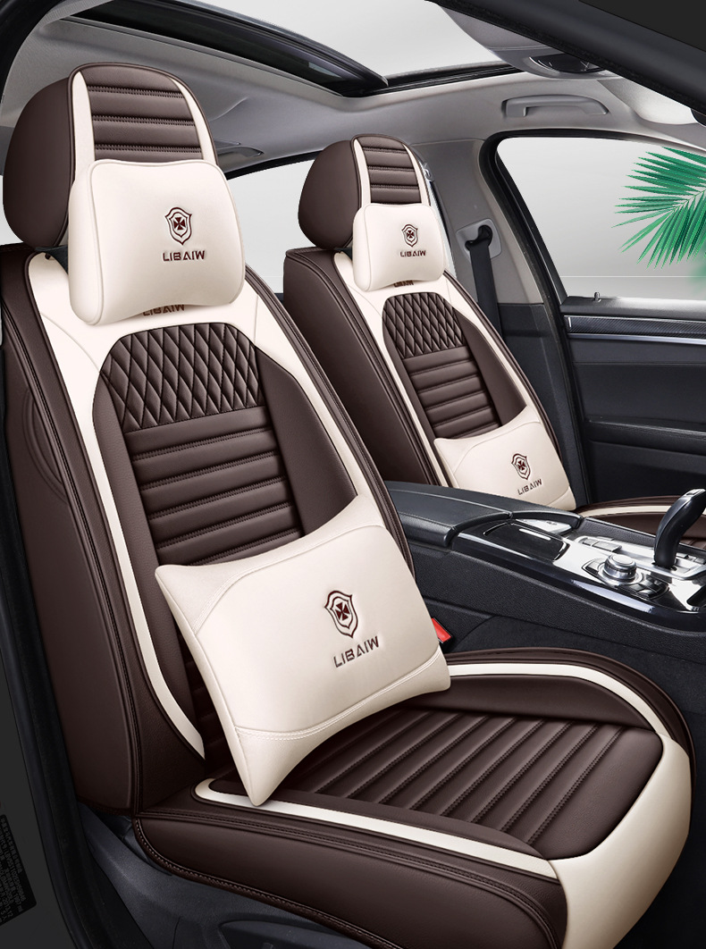 The new car cushion is fully surrounded by the four seasons universal seat cushion leather seat cover car decorative seat cover seat cover manufacturers foreign trade