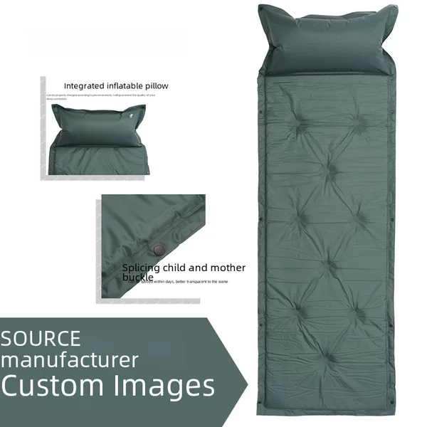Outdoor Tent Automatic Inflatable Cushion Camping Moisture-proof Inflatable Mattress Spring outing Portable Inflatable Sofa Cushion Camping Cushion