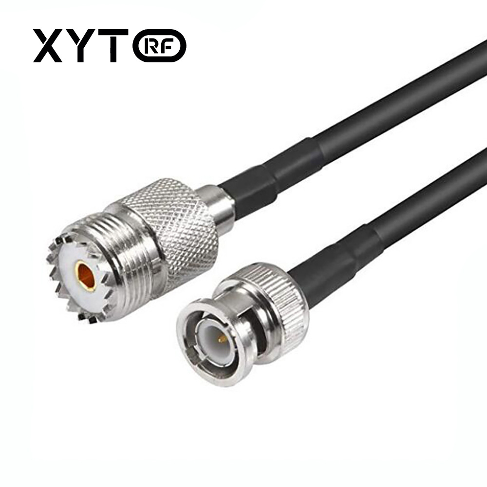 射频同轴UHF母转BNC公转接线 SO239转Q9连接线 RG58全铜长度可订