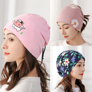 Calf Baby Figure Single Layer Moon Cap Summer Stack Cap Women's Birth Cap Top Hexagon Cap 62103