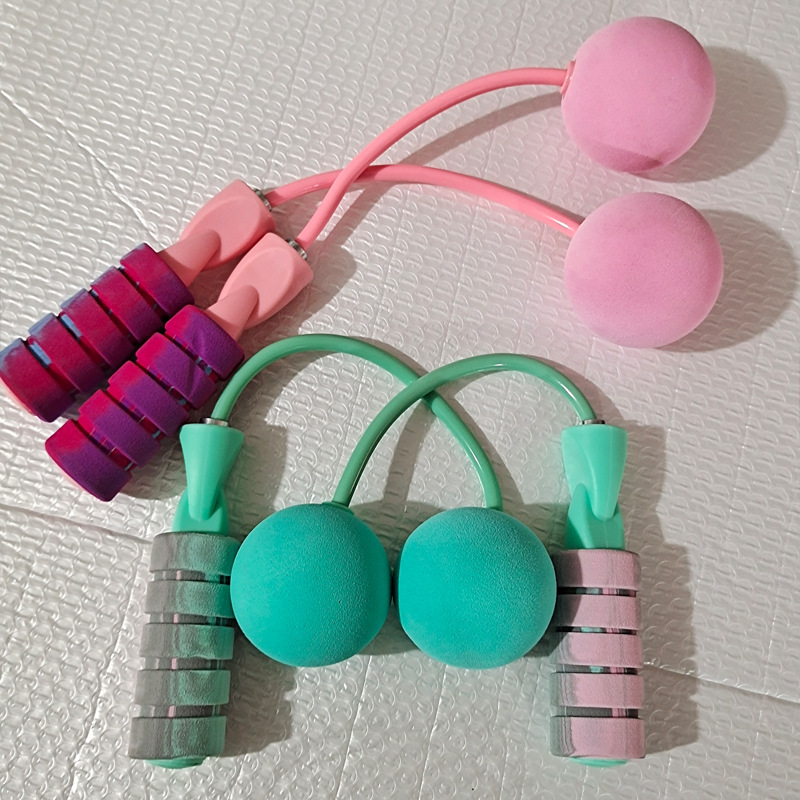 生産廠家無繩跳繩瑜伽輔助健身器材雙軸承有繩無繩可調節跳繩批發