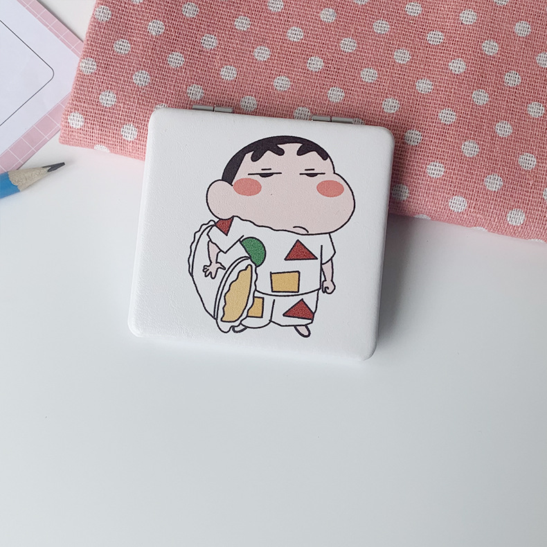 Crayón pequeño nuevo espejo de fábrica directamente para portátil plegable espejo de maquillaje estudiantes de mano comedor lindos bolsos nuevos
