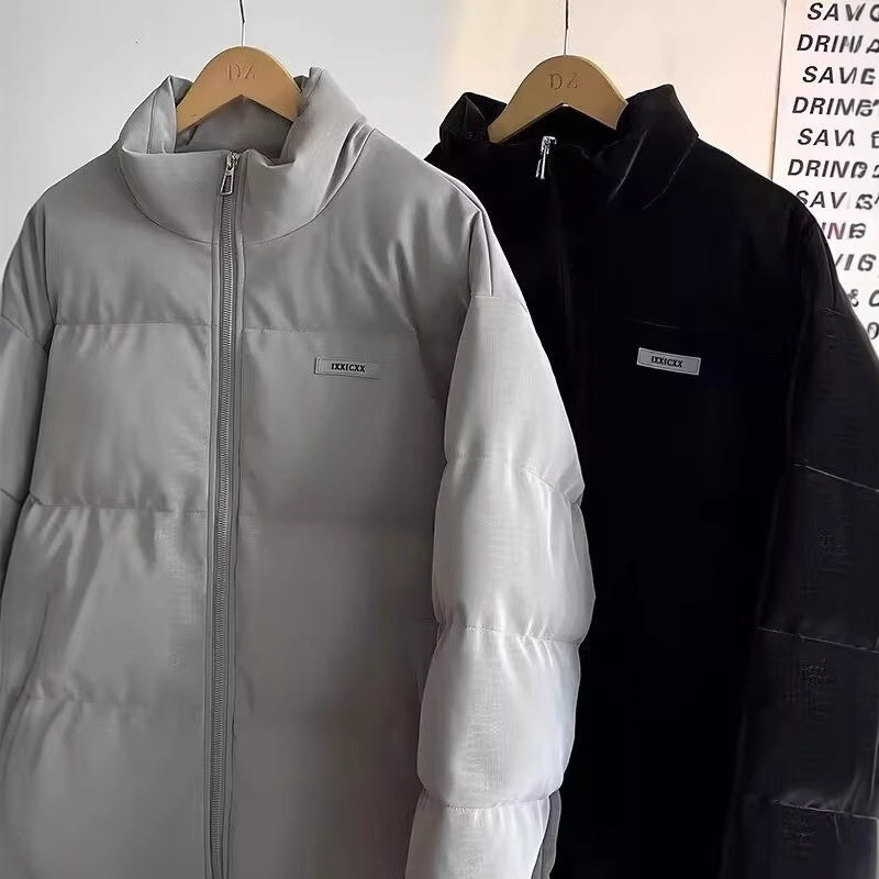 Chaqueta acolchada de algodón para hombres y mujeres otoño e invierno nueva chaqueta de pan estilo Hong Kong marca de moda ins chaqueta acolchada suelta para adolescentes chaqueta acolchada