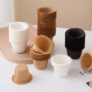 High Temperature Resistant Cupcake Mafen Cup Topper Mouth Square Paper Cup Baking Household Solid Color Cake Paper Tang Yan