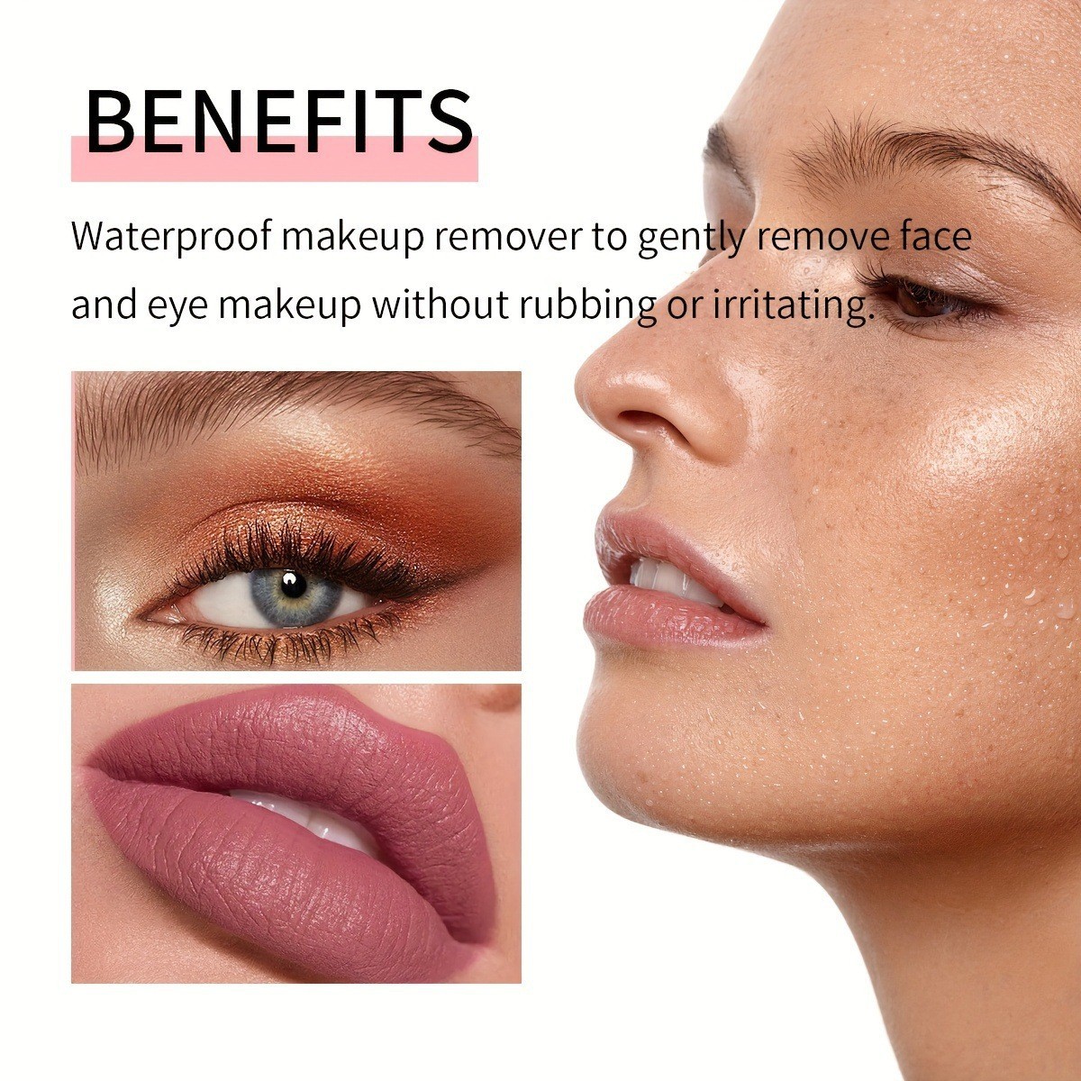 USHAS Europa y los Estados Unidos transfronterizos spot micelar limpiador de maquillaje profundo suave no irritante limpiador de maquillaje SAC022