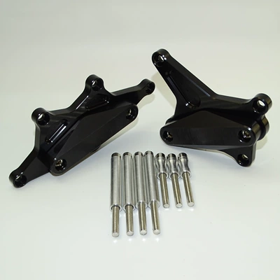 Suitable for Honda CB500X CB500F CBR500R modified engine hood anti-fall block protective glue (Motorcycle frame) - black