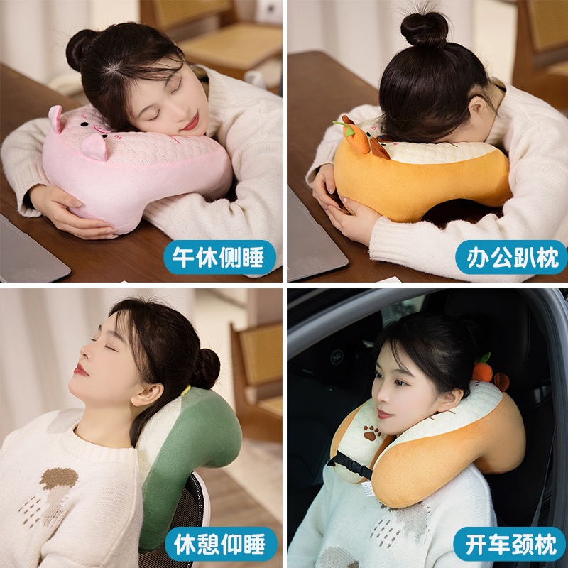 Almohada de Siesta en Forma de U Ergonómica para Oficina y Auto
