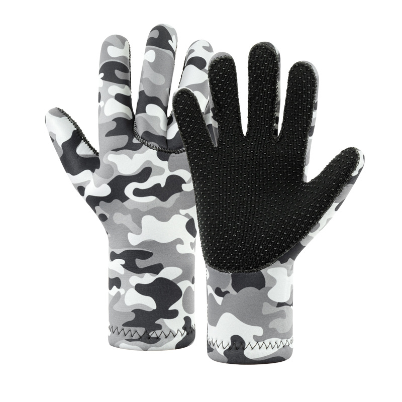 3mm Camouflage Diving Men, Non-Slip, Wear-Resistant, Crab Catching, Fishing, Adult Swimming, Warm, Cold-Proof,_voghion.com