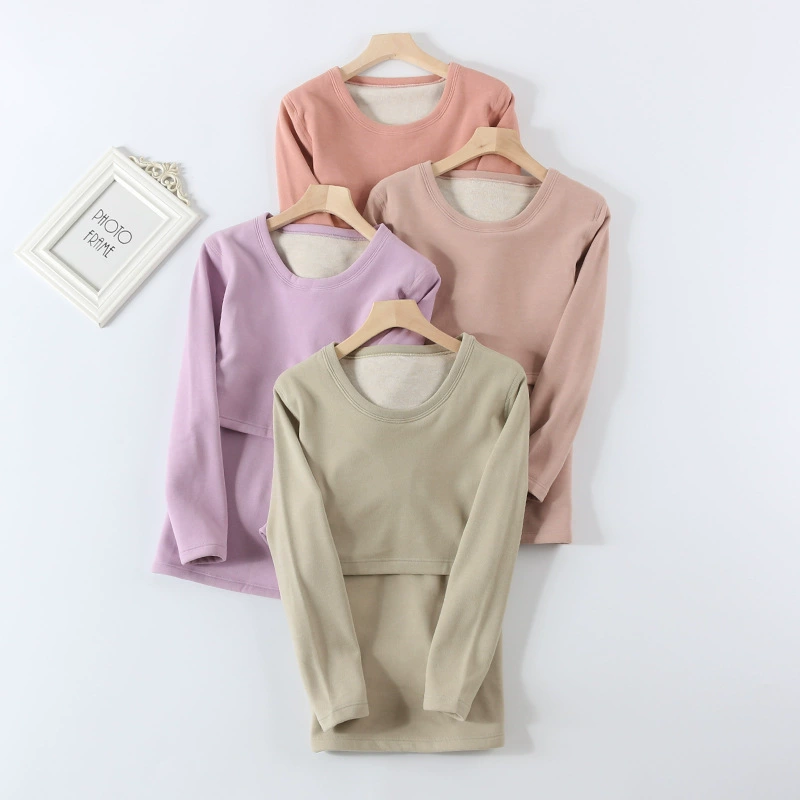 Материнская теплая куртка пушистая и утолщенная послеродовое кормление