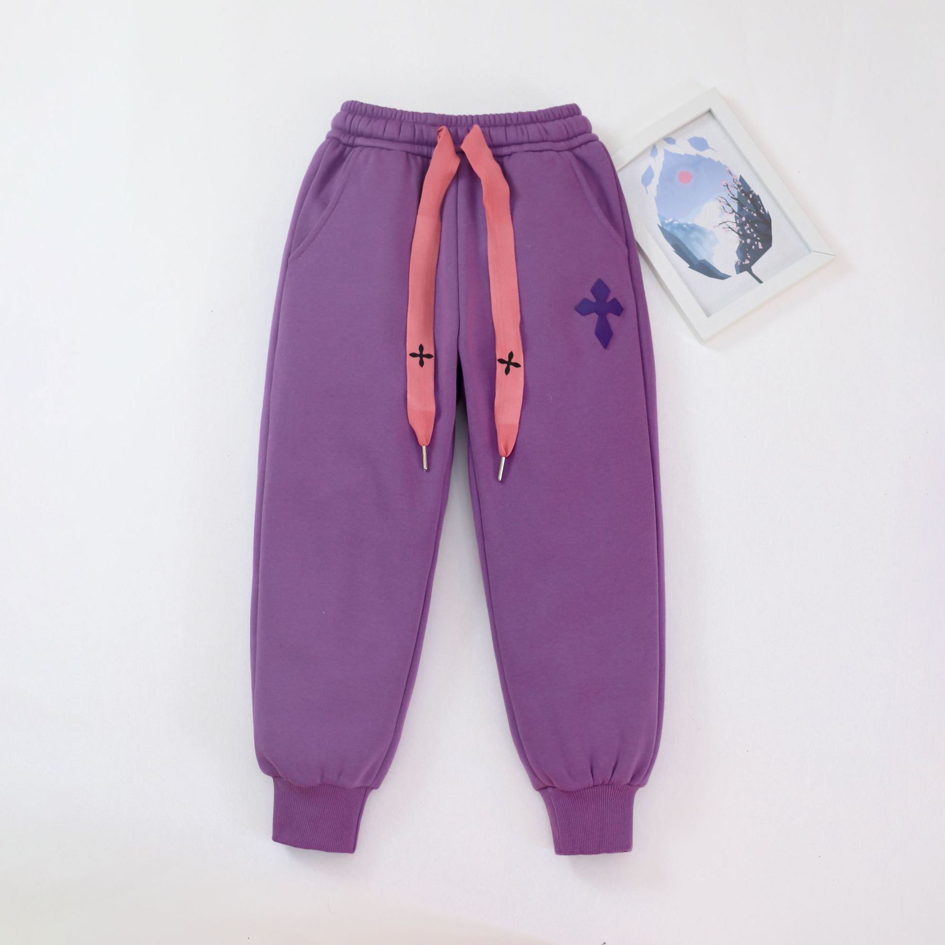 Pequeño Maven grueso forrado de lana pantalones de niños europeos y americanos pantalones de invierno cálido pantalones de niños pantalones casuales para el hogar image 11