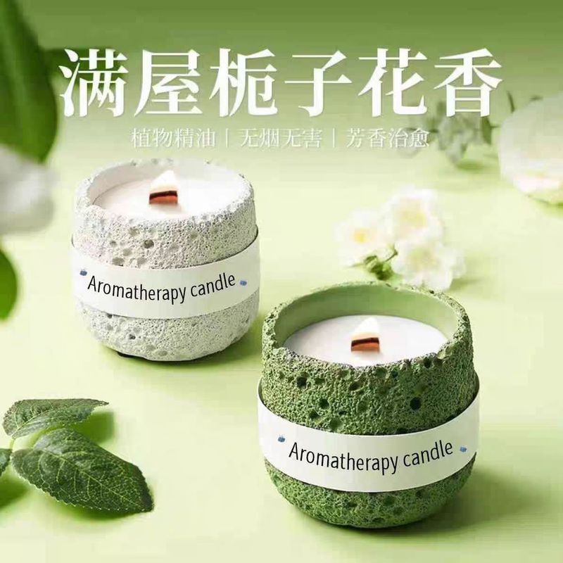 晶石香薰蜡烛杯石膏杯蜡烛卧室香氛摆件手工大豆蜡香薰|undefined