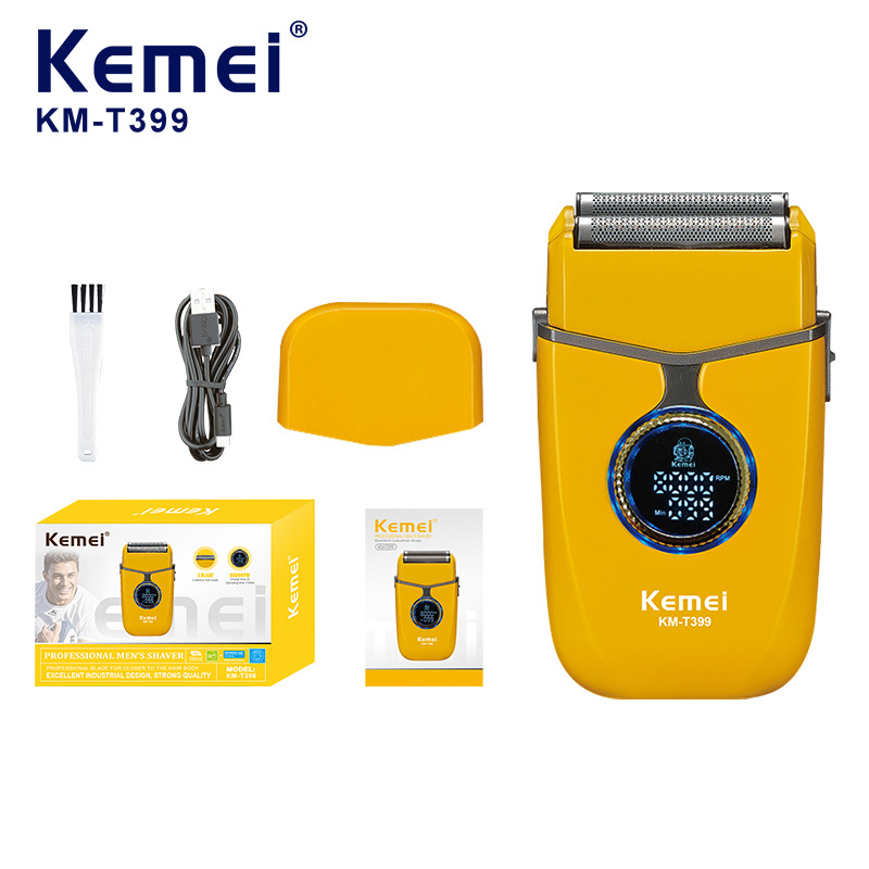 Kemei Kemei máquina de afeitar recíproca KM-T399 máquina de afeitar eléctrica para hombres recortador de afeitar desmontable