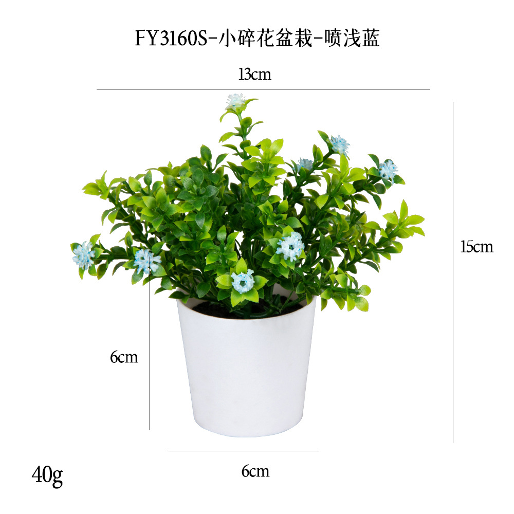 Más de 100 tipos de flores y plantas verdes artificiales, combinaciones de plantas artificiales en macetas de plástico, flores artificiales de gran venta transfronterizas, mini bonsáis artificiales, fuentes de suministro. image 33