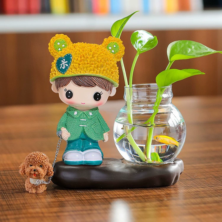 Glass creative transparent decorations for living room, internet celebrity