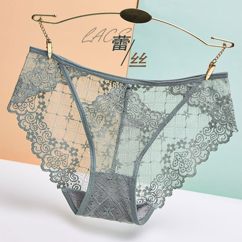 Lingerie for women, charming lace low-rise breathable seductive invisible thin comfortable summer bare triangle pants