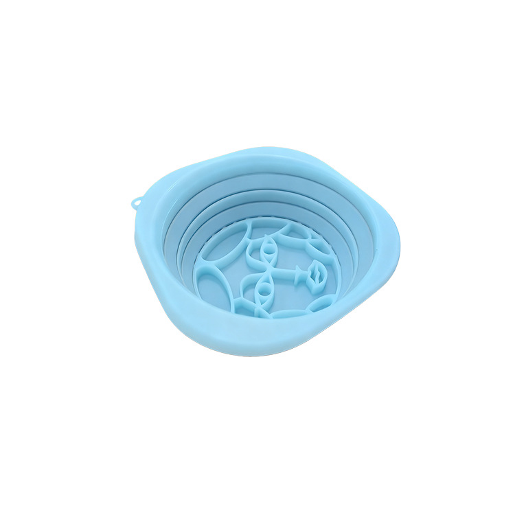 Nuevo tipo transfronterizo de silicona compresas de hielo plegables lavabo facial compresas frías lavabo facial portátil al aire libre lavabo facial plegable
