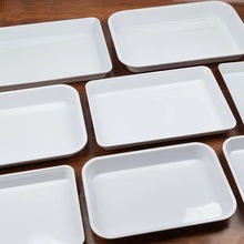 卤菜卤味展示盘熟食托盘密胺塑料白色长方形商用凉菜鸭货卤料盘子