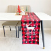 Christmas red black grid table flag Christmas table cloth Christmas tree elk pattern coffee table lid dining table decoration