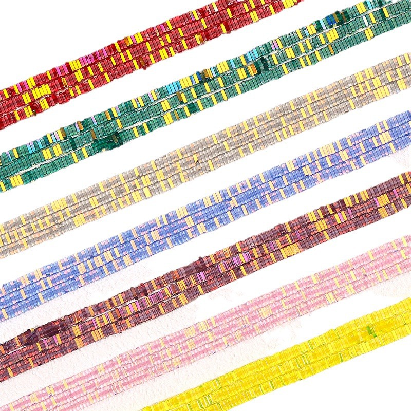 2024 New Small Cube Small Porapy AB Color Glass Fang Fang Beads…