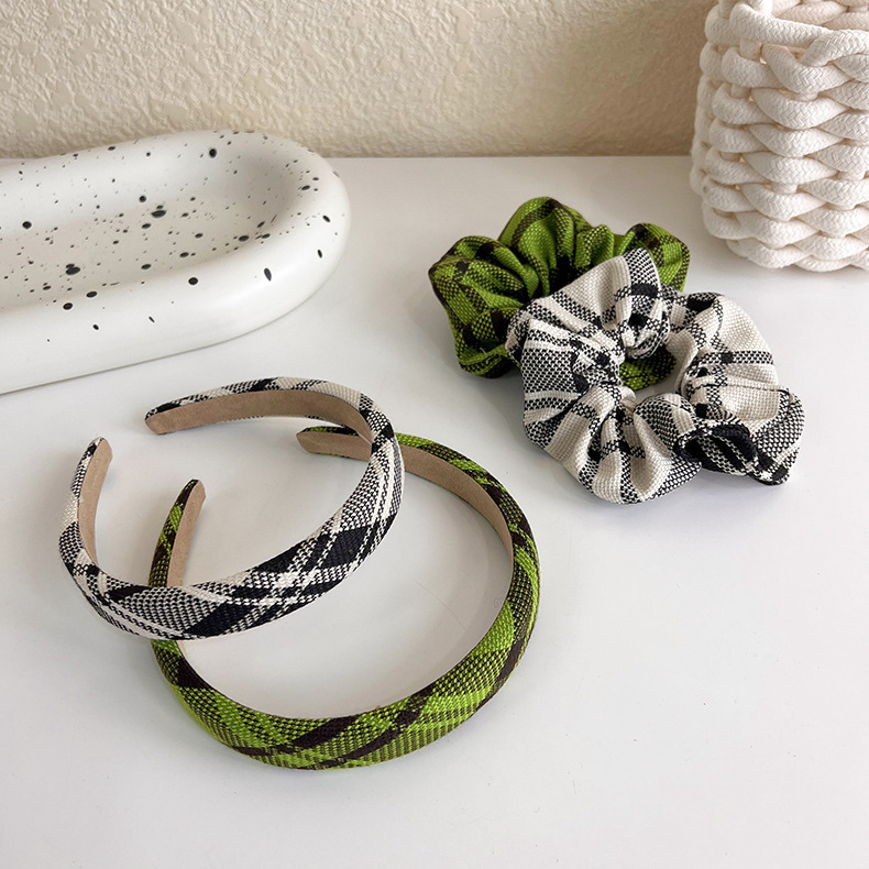 Women's Simple Style Plaid Cloth Hair Band Hair Tie display picture 7