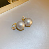 Silver needle, zirconium with bow, advanced earrings from pearl, high-quality style, bright catchy style, wholesale