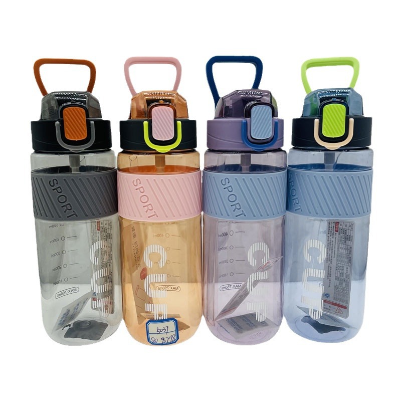 Baijia 5035 nuevo estudiante taza 750ml capacidad deportes taza de plástico de los hombres portátil fitness hervidor al por mayor