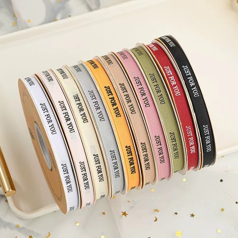 1cm cinta inglesa ramo caja de regalo embalaje hilo cinta de impresión sólo para usted flor cinta al por mayor