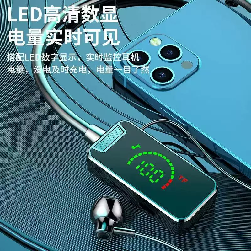 Новый воротниковый Bluetooth-наушник с держателем, спортивные вкладыши, удлиненное время ожидания, ультра-широкая цифровая графика, популярная модель для международной торговли
