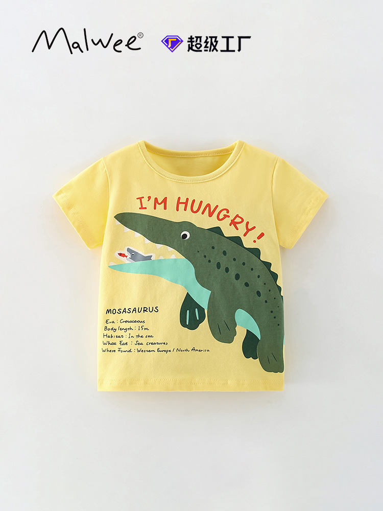 Malwee transfronterizo niño de manga corta verano nuevo estilo europeo y americano camiseta de niño guapo chaqueta casual para niños