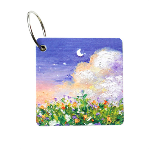 Oil painting landscape hoop book student blank loose-leaf English word book portable message note small notebook note book