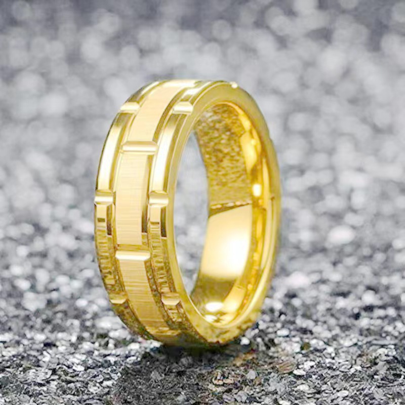 Europe and the United States cross-border hot-selling titanium steel men's ring stainless steel finger ring does not fade fashion men's high-end hand jewelry