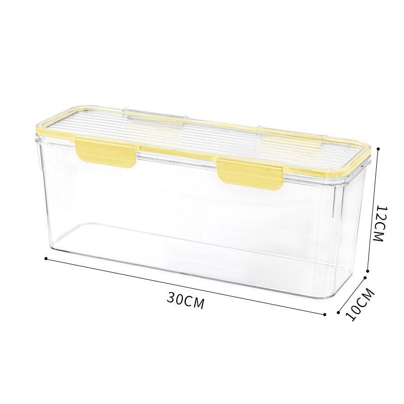 Caja de almacenamiento multifuncional de fideos de grado alimenticio, caja de sellado de granos domésticos de cocina, caja de almacenamiento de plástico transparente de gran capacidad