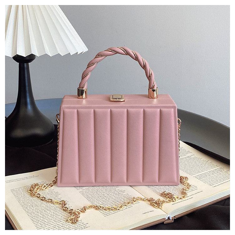 438g Weight Synthetic Leather Lining Material Sewing Thread Fashion Element Lock clasp Closure Type Single Shoulder Strap Strap Type Shoulder Bag Bags Type Holiday, Travel, Shopping Occasion PU Material Solid Color Pattern All Seasons Season Women's Gender Elegant, Streetwear Style Square Shape Medium Size Women's Medium PU Solid Color Elegant Streetwear Sewing Thread Square Lock Clasp Shoulder Bag 8