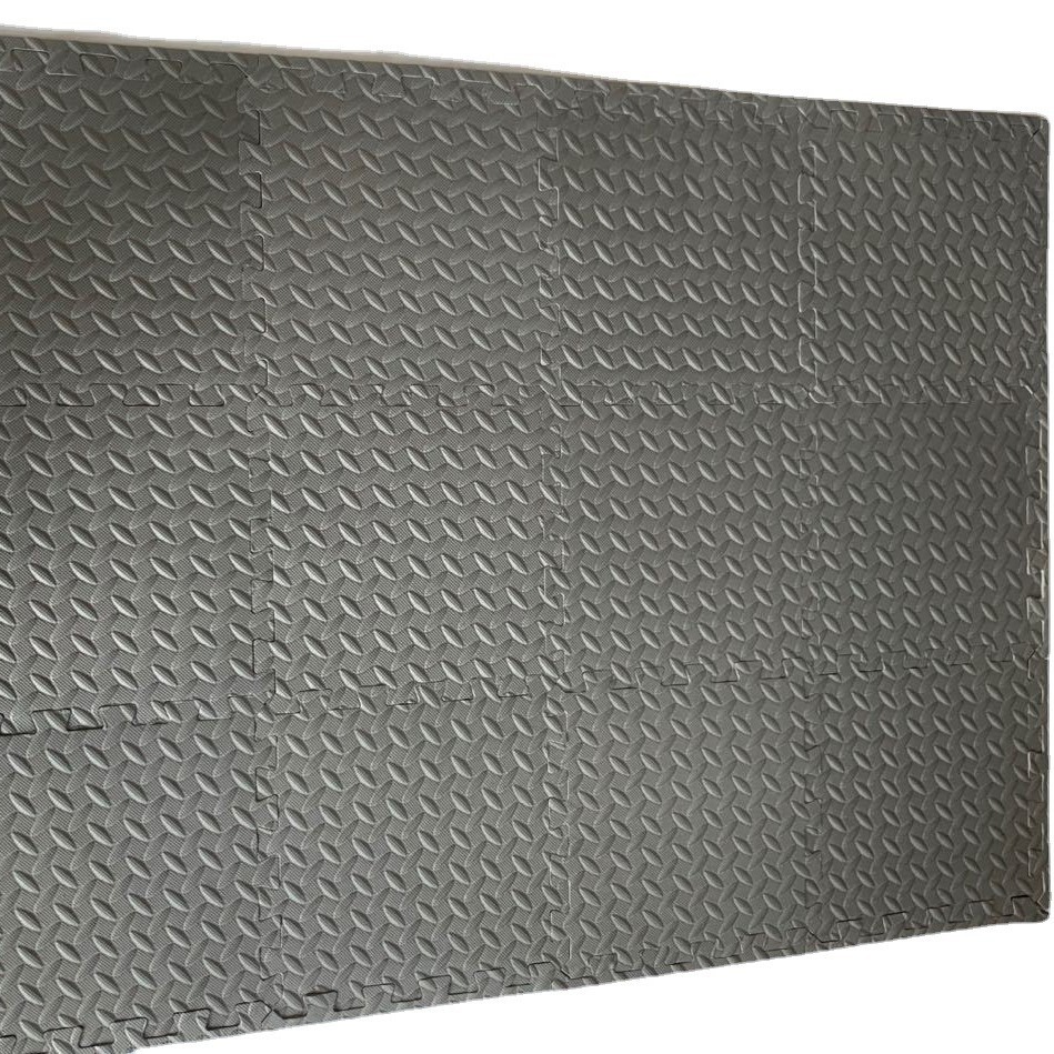 Patrón de hoja negra 30*30 empalme estera de piso de espuma de empalme estera Eva estera de arrastre en stock
