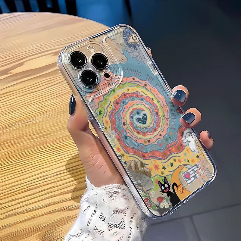 Protective Phone Case With Kitten Illustration For Iphone Pro Plus_voghion.com