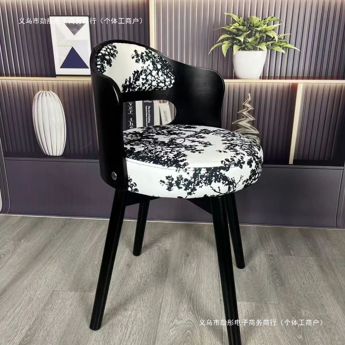 Solid Wood Chair, Light Luxury Swivel Dining Chair, Home Backrest, Makeup Vanity, Children's Stool, Table and Chair, Retro New Chinese Style