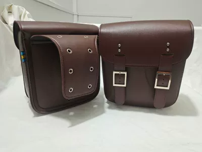 Motorcycle Side Bag Rear Seat Motorcycle Safety Supplies - f11-brown-1-pair