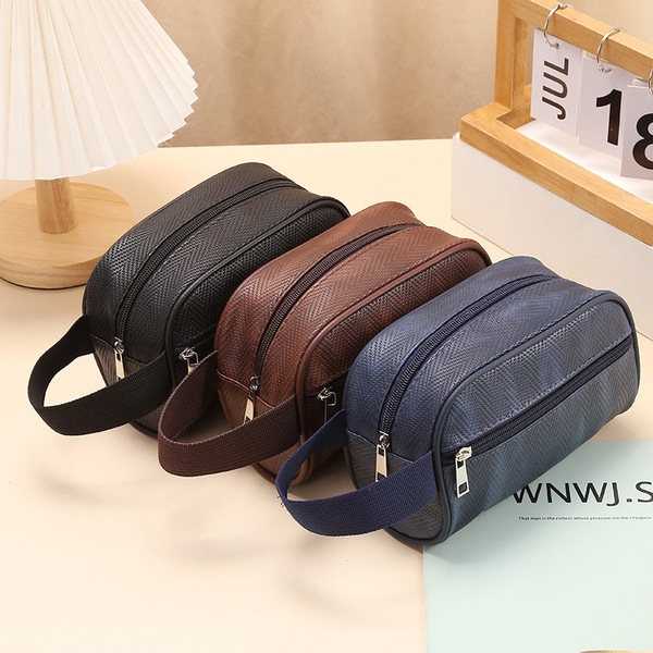 Waterproof capacious universal cosmetic bag PVC for men and women