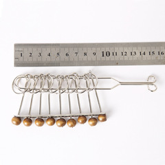 Small Nine Linked Rings Brain Teaser Toy Metal Intelligence Toy Lu Ban Lock Kongming Lock Small Nine Linked Rings