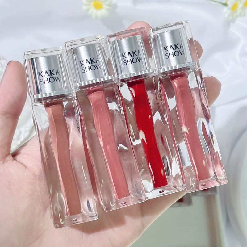 Transparent moisturizing lip gloss, matte lipstick, mirror effect, plump lips effect