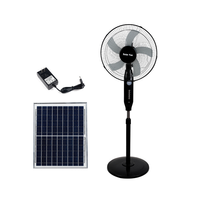 Ventilador solar transfronterizo, ventilador eléctrico de alta potencia, ventilador de pie, ventilador de viento fuerte, gran flujo de aire, resistente al agua para exteriores. image 8