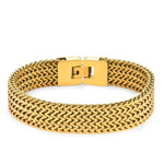 跨境简约不锈钢正反链双排手链 正反龙骨链手链男士嘻哈钛钢饰品