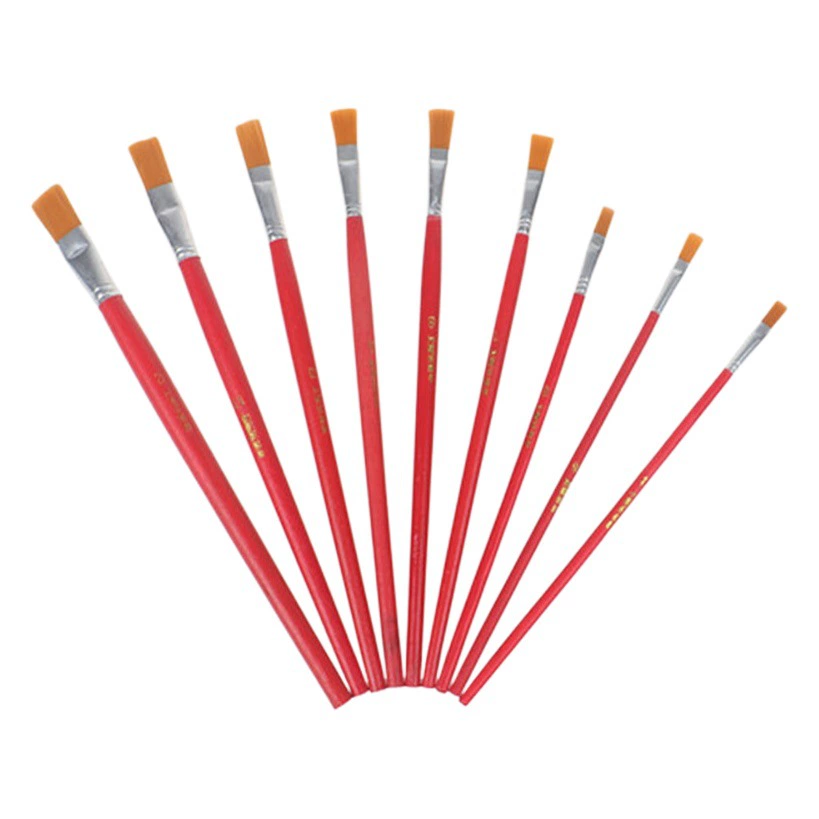 Оптовая продажа красный стержень масляная кисть нейлоновая гуашь акварель акриловая кисть рядная Ручка инструмент для рисования кисть для рисования