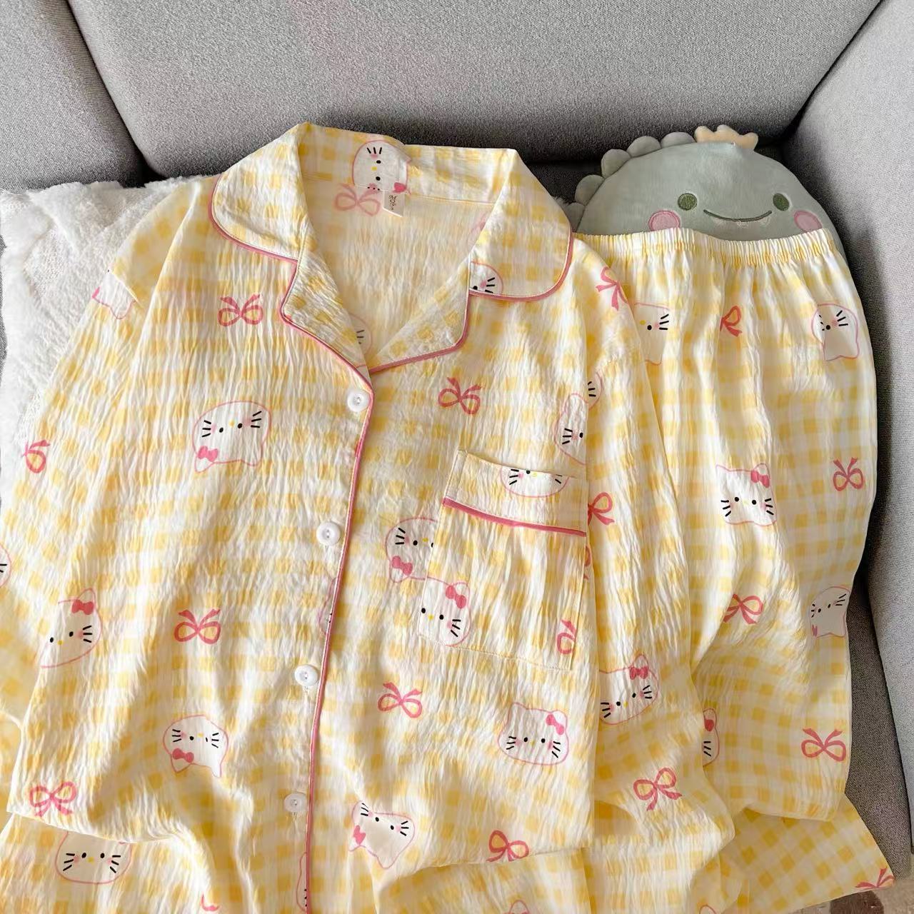 外国貿易クロスボーダー卸売クラウドコットン長袖ズボン 120 グラムパジャマ女性のための Xiaoxin 外で着用できるラペルカーディガンホーム服