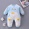 Quilted overall for new born, children's bodysuit suitable for men and women girl's, 0-3 month, increased thickness