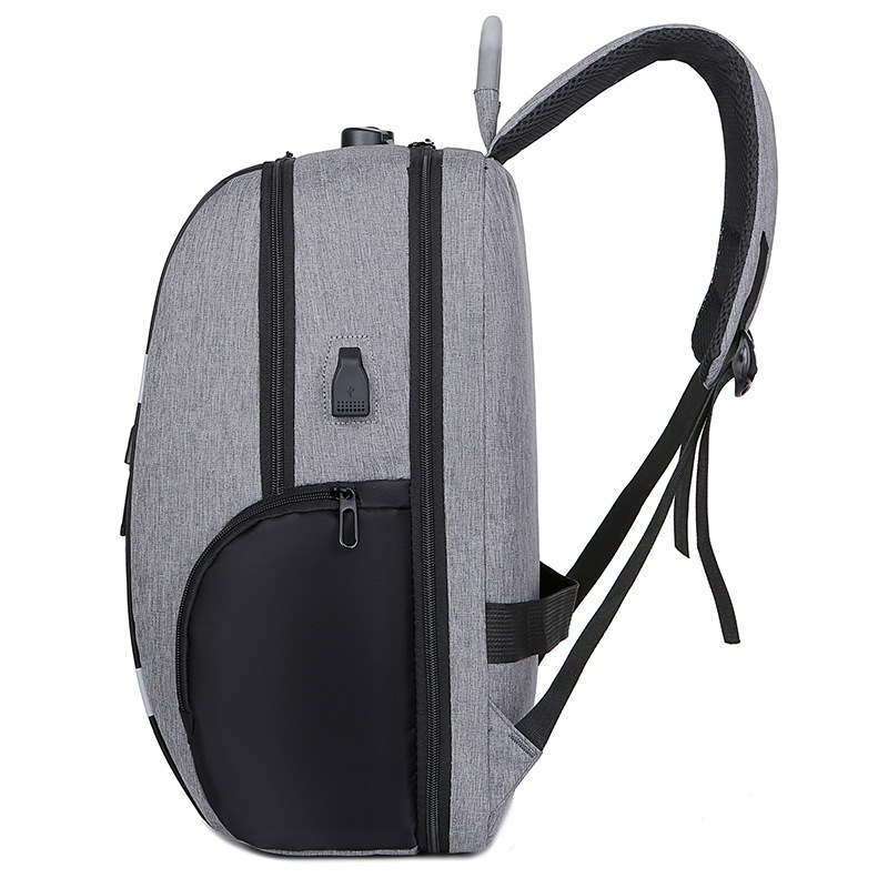 Mochila para hombre con carga USB, bolso de viaje de negocios, mochila para ordenador, informal, para exteriores, transpirable, puerto de carga USB