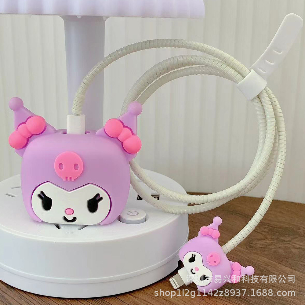 Aplicable Apple 18W / 20W cargador de cabeza de cubierta cargador de cubierta de cable de datos cubierta de 4 piezas al por mayor