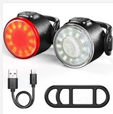 Bicicleta luz trasera USB recargable Riding noche intermitente LED luz de advertencia accesorios para bicicletas montar equipo