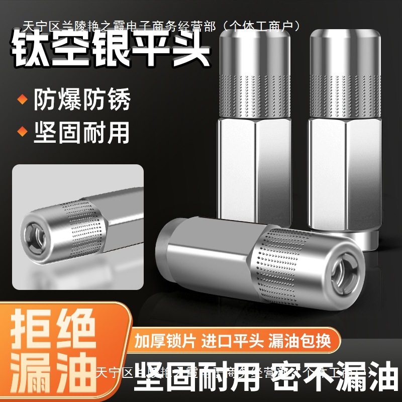 重型黄油嘴黄油咀平嘴尖嘴黄油枪配件黄油枪头平头尖头平枪头油嘴